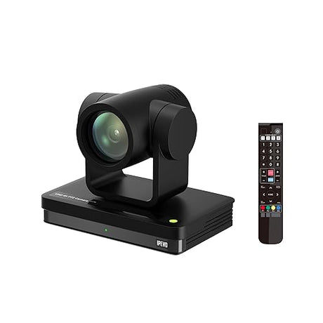 IPEVO VC-Z4K UHD 4K PTZ Camera: 1/2.8 HD CMOS, 12X Optical Zoom, AI AutoTracking, HDMI/USB-C, LAN, PoE. Ideal for Education, Video Conferencing, Church, Live Streaming on YouTube, OBS, Zoom - Black