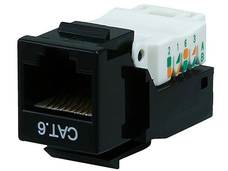 Monoprice Cat6 RJ-45 Toolless Keystone, Black (101039)