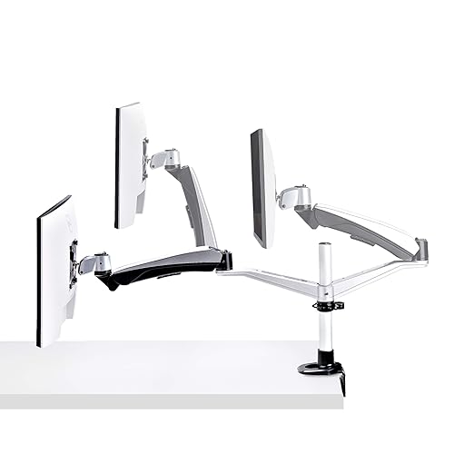 StarTech.com Monitor Desk Mount for 27in 16:9 or 30in 21:9 Ultrawide Screens, VESA 75x75/100x100, Tool-Less Arm Adjustments Single Monitor