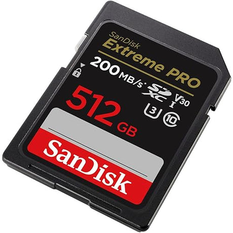 SanDisk Extreme PRO 512GB UHS-I U3 SDXC Memory Card