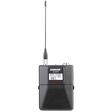 Shure ULXD1 Bodypack Transmitter - for use with ULX-D Digital Wireless Microphone Systems, Receiver Sold Separately | V50 Band (ULXD1=-V50) TA4F Connector V50 Band (174-216MHz)