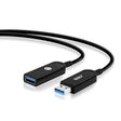 SIIG 100ft USB 3.0 Extend Cable, USB Type-A Male to Female, AOC Active Optical Cable, 5Gbps Supports UASP, Not Backwards Compatible with USB 2.0 and USB 1.1 Devices (CB-US0U11-S1)