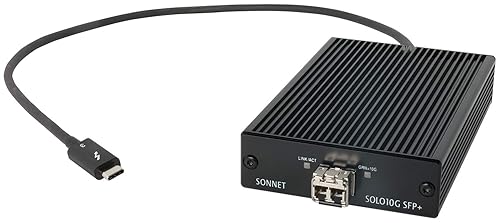 Solo10g Thunderbolt 3 to Sfp+ 10 Gigabit Ethernet Adapter (Sfp+ Included)