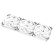 AeroCool Link 3-Pack Fan for PC Case, Triple Pack 120mm ARGB Fans, Daisy Chain Design, Silent Fan, Easy Fan Assembly and Disassembly, PWM 300-1500 RPM, Hydraulic Bearing, White