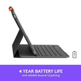 Logitech iPad (7th,8th and 9th generation) Keyboard Case | Slim Folio with Integrated Wireless Keyboard (Graphite)
