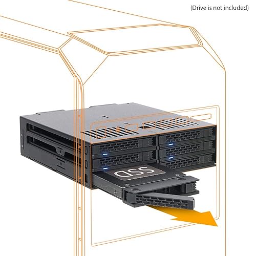 ICY DOCK 6 Bay 2.5” SATA HDD / SSD Hot Swap Cage for External 5.25” Bay | ExpressCage MB326SP-B