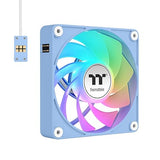 Thermaltake CT140 EX ARGB Reverse PC Cooling Fan HydrangeaBlue 3-Fan Pack, Magnetic Connection, 5V Motherboard Sync, 16.8 Million Colors 9 Addressable LEDs,140 mm Case/Radiator Fan,CL-F199-PL14BU-A