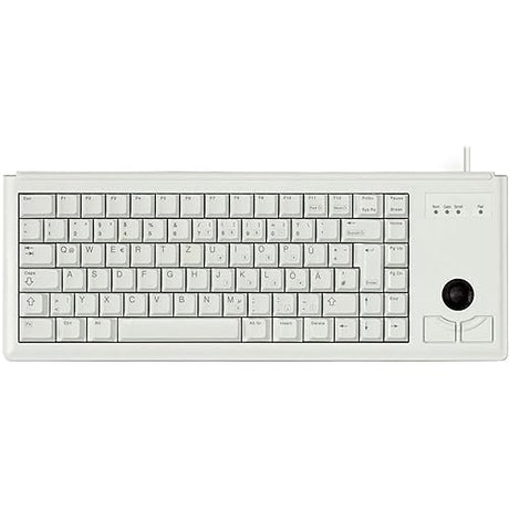 CHERRY G84 UltraSlim Keyboard w/Trackball (International), Light Gray - 83 Key G84-4420LPBEU-0