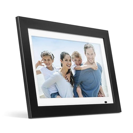 Aluratek 14” LCD Digital Photo Frame with 4GB Built-in Memory with Remote, USB SD/SDHC Support, w/White Matting, 1366 x 768, 16:9 (ADMPF214FB) Black 14 Black