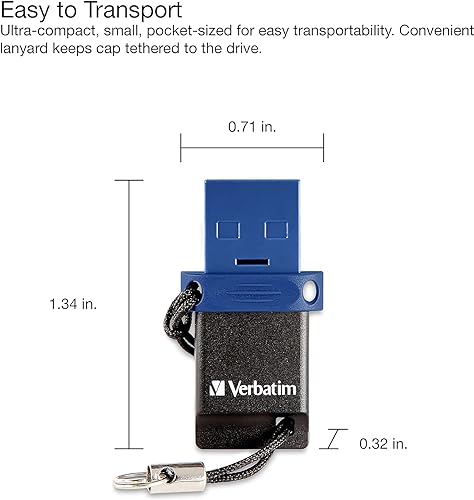 Verbatim Store  n  Go Dual 128GB USB 3.2 (Gen 1) (Type A + Type C) Flash Drive - 128 GB - USB 3.2 (Gen 1) Type A  USB 3.2 (Gen 1) Type C - Blue - Lifetime Warranty