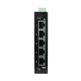 Tripp Lite 5-Port Industrial Ethernet Switch with Ethernet/IP Quality of Service (EIP QoS), 100 Mbps, Unmanaged, DIN Rail & Wall Mounting, -40° to 75°C Temperature Range, 3-Year Warranty (NFI-U05A)