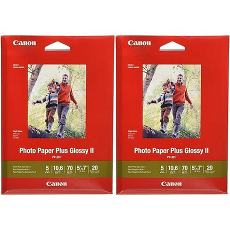 Canon 5x7 Photo Paper Plus Glossy II - 20 Sheets