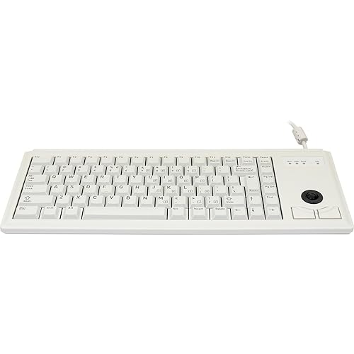 CHERRY G84 UltraSlim Keyboard w/Trackball (International), Light Gray - 83 Key G84-4420LPBEU-0