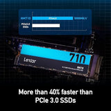 Lexar NM710 SSD 2TB PCIe Gen4 NVMe M.2 2280 Internal Solid State Drive, Up to 4850MB/s (LNM710X002T-RNNNU) NM710 2280 2TB