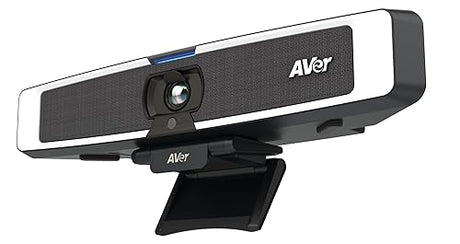 AVer VB130 4K Videobar with Built-in Adjstable Fill Light - Compact Conference Room Camera for Virtual Video Conferencing - with Microphone and Speakers - Mountable Professional Webcam (Renewed)