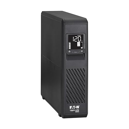 Eaton Tripp Lite Series SMART1500PSRTNC 1500VA Online Cloud-Connected Tower UPS Battery Backup & Surge Protector, 1050W, Pure Sine Wave, AVR, Computer Uninterruptible Power Supply Units