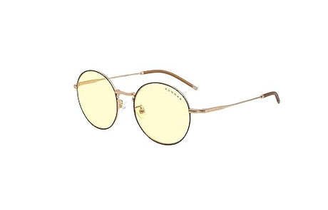 Gunnar Unisex's Amber Lens Blue Light Blocking, Black and Gold, Adult