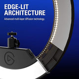 Elgato Ring Light Premium Edge-lit Ring Light, 2500 lumens, Multi-Layer Diffusion, Adjustable Color, app Control onMac, Windows, iPhone, Android (10LAC9901)