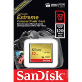 SanDisk Extreme 32GB CompactFlash Memory Card (SDCFXSB-032G-G46)