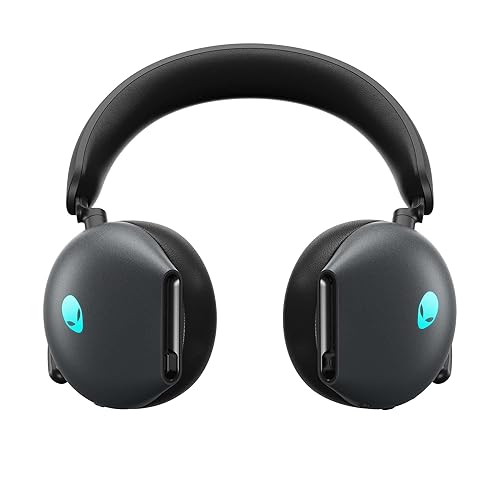 Alienware AW920H Tri-Mode Wireless Gaming Headset - Dolby Atmos Virtual Surround Sound, Active Noise Cancelling, AI-driven Noise-Cancelling microphone, USB-C Wireless Dongle - Dark Side of the Moon