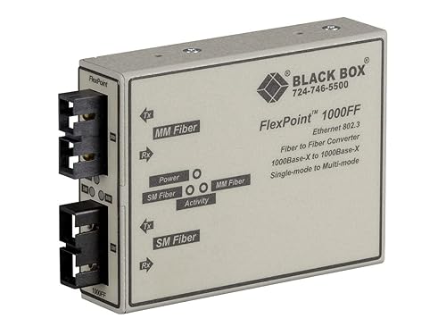 Black Box LMC1001A, FlexPoint 1000-Mbps Fiber-to-Fiber Mode Converter