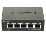 D-Link 5-Port Gigabit Smart Managed Desktop Switch, Layer 2 Features, VLANs, Cable Diagnostics, Compact, Fanless, Energy Saving Features, WebSmart Web GUI, EasySmart (DGS-1100-05V2)