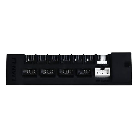 Lian Li Universal USB & PWM Fan Hub, Fan Controller with 4 USB Headers - 6 Fan Ports - Magnetic Mounting - 5V/4PIN - PSU/Motherboard Universal Case Compatibility - White (EG-HUB01B)