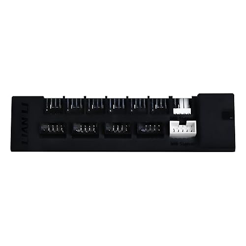 Lian Li Universal USB & PWM Fan Hub, Fan Controller with 4 USB Headers - 6 Fan Ports - Magnetic Mounting - 5V/4PIN - PSU/Motherboard Universal Case Compatibility - White (EG-HUB01B)