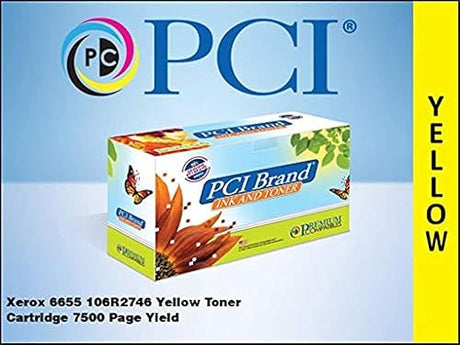 PCI Brand Compatible Toner Cartridge Replacement for Xerox 106R2746 Yellow Toner Cartridge 7.5K Yield