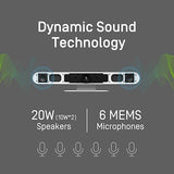 IPEVO VC-B4K UHD 4K Video and Audio Conference Room Camera System, All-in-One Video Bar, Voice Detection and Auto Framing, 6 MEMS Mic/20W(2x10W) speakers/120°FOV, Smartphone/Laptop/Tablet - Black