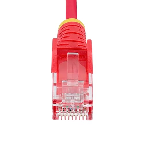 StarTech.com 7ft Red Slim CAT6 Ethernet Cable, Snagless RJ45, LSZH, 28AWG Pure Bare Copper, Slim Network Patch Cable/Cord