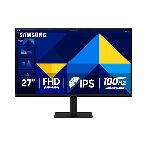 Samsung 27 inch FHD Monitor (1920x1080) with 100 Hz Refresh Rate, IPS Panel, 5 ms, Game Mode, Super Slim Design, Tilt Adjustment- LS27D304GANXZA (2025 Model)