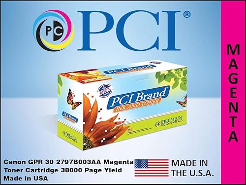 PCI Brand Compatible Toner Cartridge Replacement for Canon 2797B003AA Magenta Toner Cartridge 38K Yield