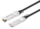 Intellinet QSFP+ 40G Passive DAC Twinax Cable QSFP+ to QSFP+ 2m MSA Compliant for Maximum Compatibility Direct Attach Copper AWG 30 Black