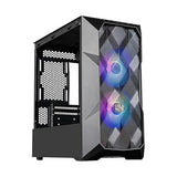 Cooler Master TD300 Mesh White Micro-ATX Tower with Polygonal Mesh Front ana Removable Top Panel, ARGB/PWM Hub Tempered Glass, Dual Sickleflow PWM ARGB Lighting Fans
