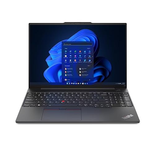 Lenovo ThinkPad E16 Gen 1 21JT001BUS 16" Notebook - WUXGA - 1920 x 1200 - AMD Ryzen 5 7530U Hexa-core (6 Core) 2 GHz - 16 GB Total RAM - 8 GB On-Board Memory - 256 GB SSD - Graphite Black