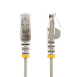 StarTech.com 7ft Gray Slim CAT6 Ethernet Cable, Snagless RJ45, LSZH, 28AWG Pure Bare Copper, Slim Network Patch Cable/Cord