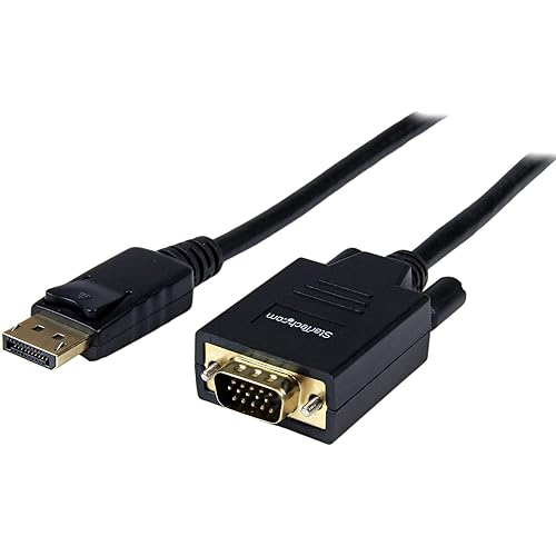 StarTech.com 6-Feet DisplayPort to VGA Cable, M/M (DP2VGAMM6) 6 ft Standard