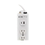 Tripp Lite Eaton Medical Hospital Power Strip with 2 USB Charging Ports, 6 Outlets + 15ft Cord, UL 1363 Certified Power Strip, Wall & Under-Desk Mount, Lifetime Manufacturer's Warranty (PS-615-HGUSB) 6 Outlets / 15 Foot Cord