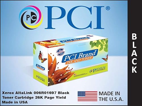 PCI Brand Compatible Toner Cartridge Replacement for Xerox 006R01697 Black Toner Cartridge 26K Yield