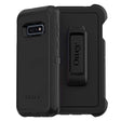 OtterBox Galaxy S10e Defender Series Case - BLACK, rugged & durable, with port protection, includes holster clip kickstand Black Case