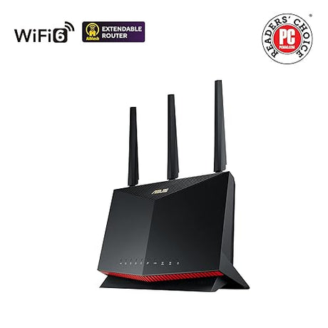 ASUS RT-AX86U Pro (AX5700) Dual Band WiFi 6 Extendable Gaming Router, 2.5G Port, Gaming Port, Mobile Game Mode, Port Forwarding, Subscription-free Network Security, VPN, AiMesh Compatible WiFi 6 | AX5700