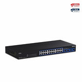 TRENDnet 28-Port Multi-Gig Switch, TEG-S50284, 24 2.5Gb RJ 45 Ports, 4 x 10G SFP+ Ports, NDAA TAA Compliant, Lifetime Protection, 200Gbps Switch Capacity, Rack Mount Ready, Black 24-Port 2.5G | 4-Port 10G SFP+
