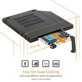ICY DOCK 2.5 SSD / HDD Hot-Swap SATA Mobile Rack for 9.5mm Ultra Slim CD/DVD-ROM Optical Bay | ToughArmor MB411SPO-2B (Fits 9.5mm Height ODD Slot)