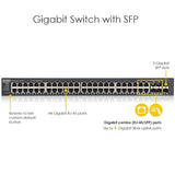 Zyxel 48-Port Gigabit Ethernet NebulaFlex Smart Managed Switch | 4X RJ-45/SFP Ports | Metal | Limited Lifetime GS1920-48v2 48 Ports Cloud Ready