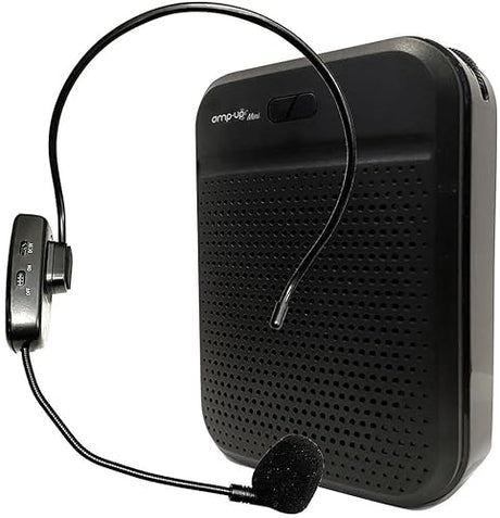 HamiltonBuhl PA-25E Amp-Up Mini Personal UHF Voice Amplifier with Wireless Microphone, 5W Speaker Driver, 649.0MHz~699.5MHz Frequency Range, Manual-Channel Connecting, Up to Approx. 150 ft