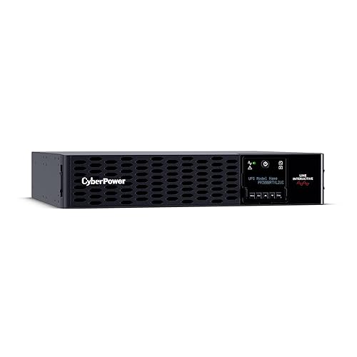 CyberPower PR3000RTXL2UCN Smart App Sinewave UPS Battery Backup and Surge Protector, 3000VA/3000W, 9 Outlets, 2U Rack/Tower, Pre-Installed RMCARD205, EBM Option, Built-in Cloud Monitoring