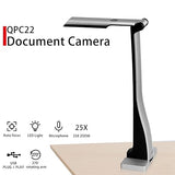 QOMO ScannerCam 22 Portable 8.0 MP USB Document Camera with Built-in Mic and LED Light for MAC, PC, Chromebook. Designed for Online Learning, Web Meeting and Document Scanning