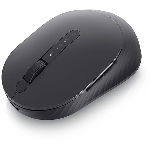 Dell MS7421W Premier Rechargeable Wireless Mouse - Bluetooth 5.0/2.4GHz Radio Frequency Connectivity, Optical LED Sensor, Mechanical Scroll, 7 Buttons, Programmable, Adjustable DPI - Graphite Black