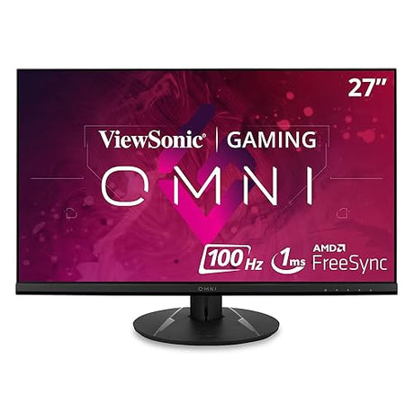 ViewSonic OMNI VX2716 27 Inch 1080p 1ms 100Hz Gaming Monitor with IPS Panel, AMD FreeSync, Eye Care, HDMI and DisplayPort, Black 27-Inch